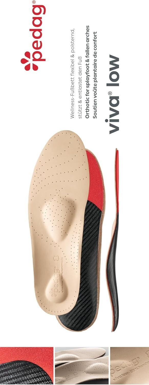 Viva Low Orthotic Insoles - Odor-Control, Metatarsal Support for All Day Comfort