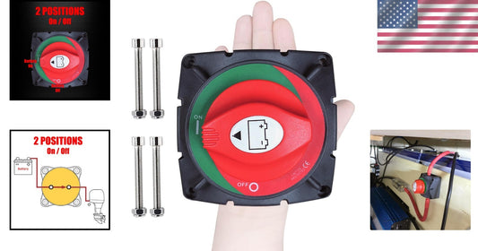 Heavy Duty Rotary Battery Master Cut Switch for 12-48V Marine & RV Applications