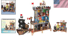 Load image into Gallery viewer, Pirate's Cove Adventure Set: Wooden Ship with Sounds, Lights, and 17 Accessories