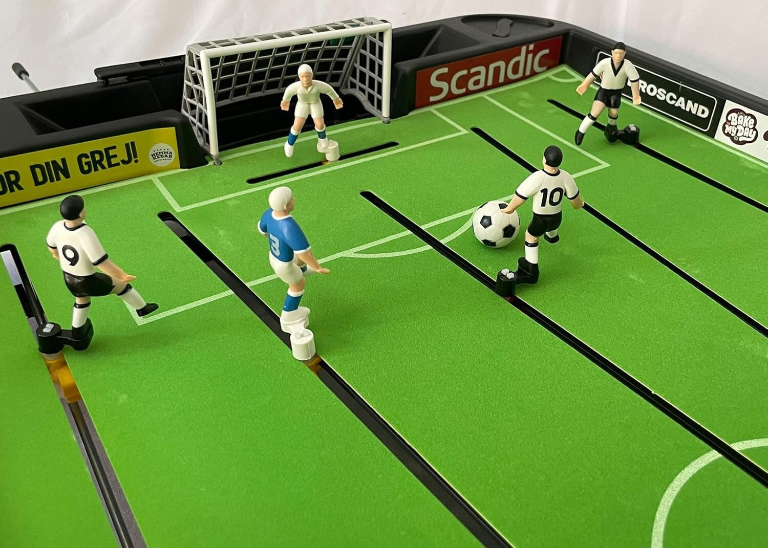 Colorful Tabletop Soccer Game with Painted Players - 2 Soccer Balls Included