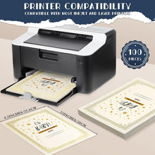 Load image into Gallery viewer, Professional Certificate Paper Kit - 100 Navy Blue Holders &amp; Seals Included