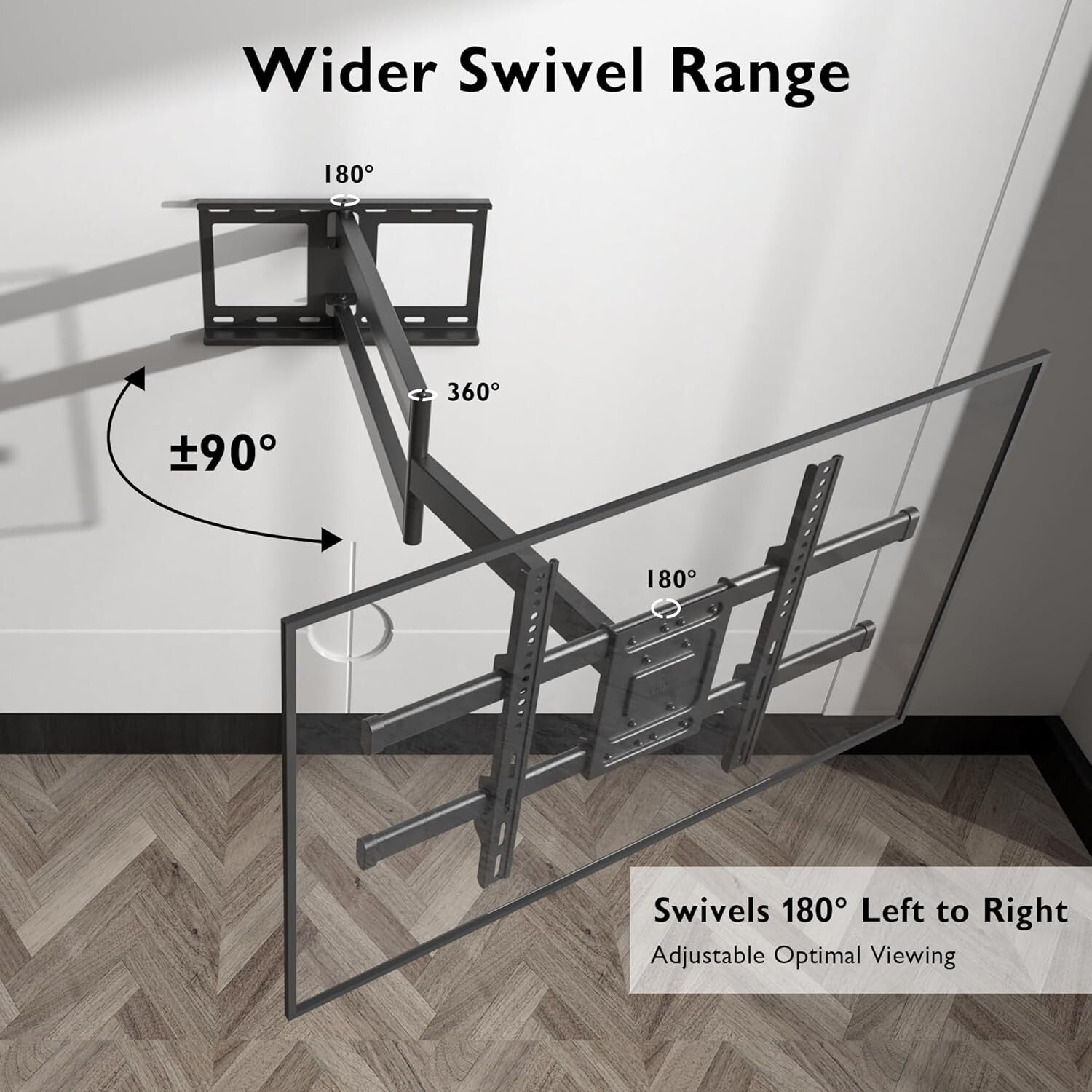 Extra Long Extendable TV Wall Mount for 32-75” TVs - Full Motion Flexibility