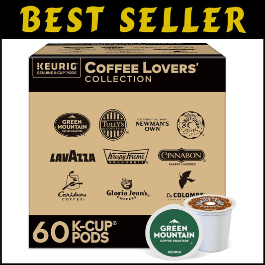 Diverse K-Cup Pod Collection - 60 Single Serve Pods from Renowned Coffee Brands