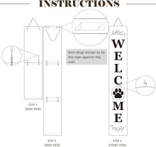 Load image into Gallery viewer, Charming 3.9ft Leaning Welcome Sign with 10 Seasonal Icons - Handmade Decor