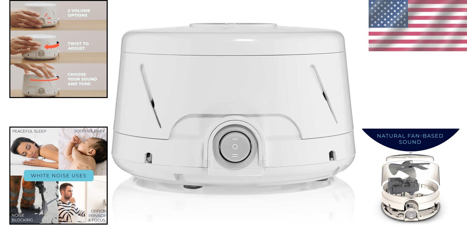 Dohm Classic White Noise Machine - Soothing Sleep Therapy for Adults & Babies