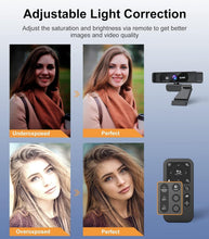 Load image into Gallery viewer, 120° Wide Angle Zoomable Webcam with Remote Control - Ideal for Online Teaching