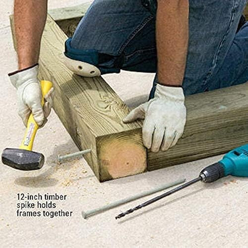 25-Pack Heavy Duty 12-Inch Round Metal Landscape Edging Anchors - Versatile Use