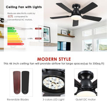 Load image into Gallery viewer, Low Profile 5-Blade Ceiling Fan with Lights - App &amp; Remote Controlled Elegance
