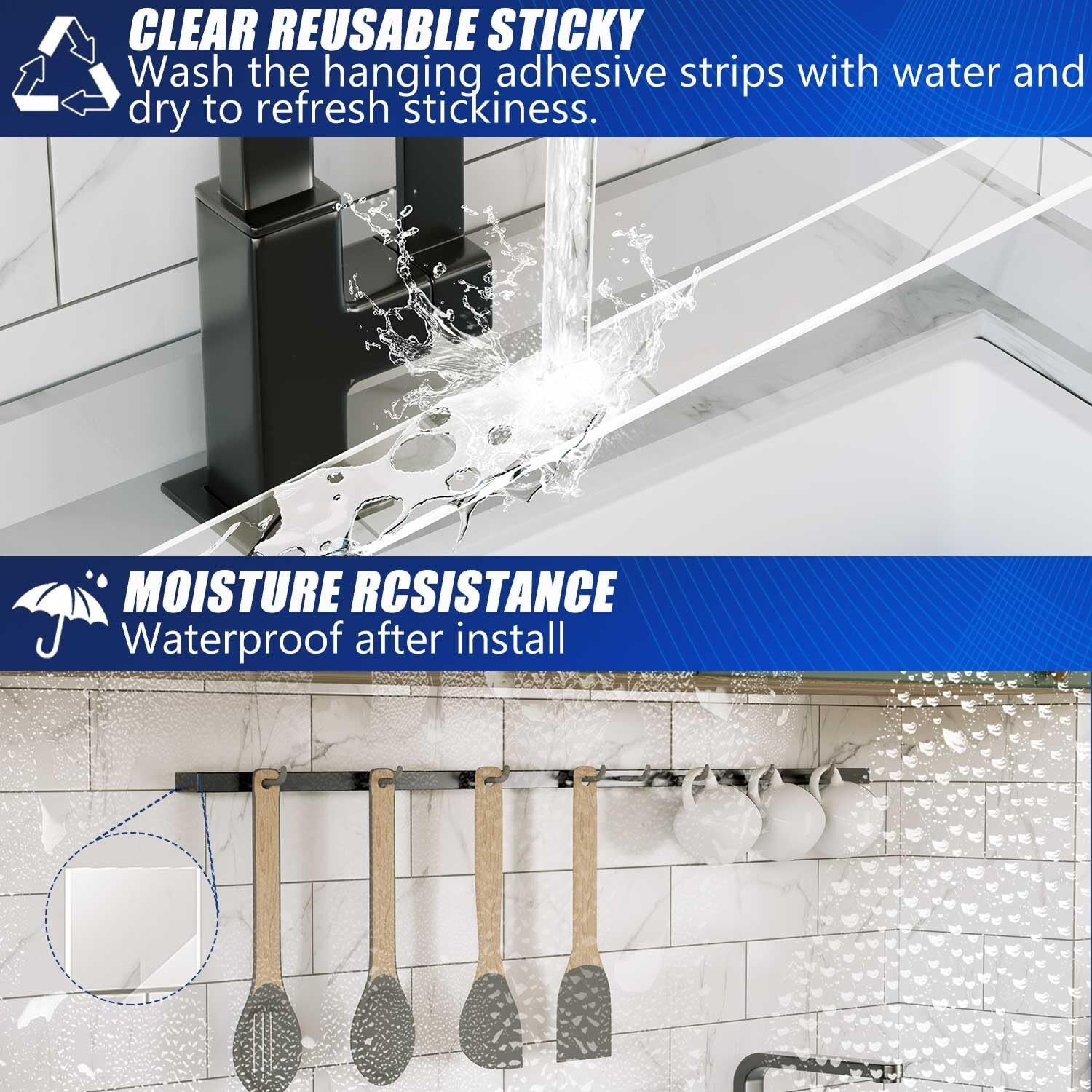 10 Roll Heavy Duty Double Sided Clear Tape - Strong Adhesive for All Surfaces