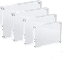 Load image into Gallery viewer, 5x7 Acrylic Photo Frame Set - Elegant Magnetic Double-Sided Display (5 Pack)