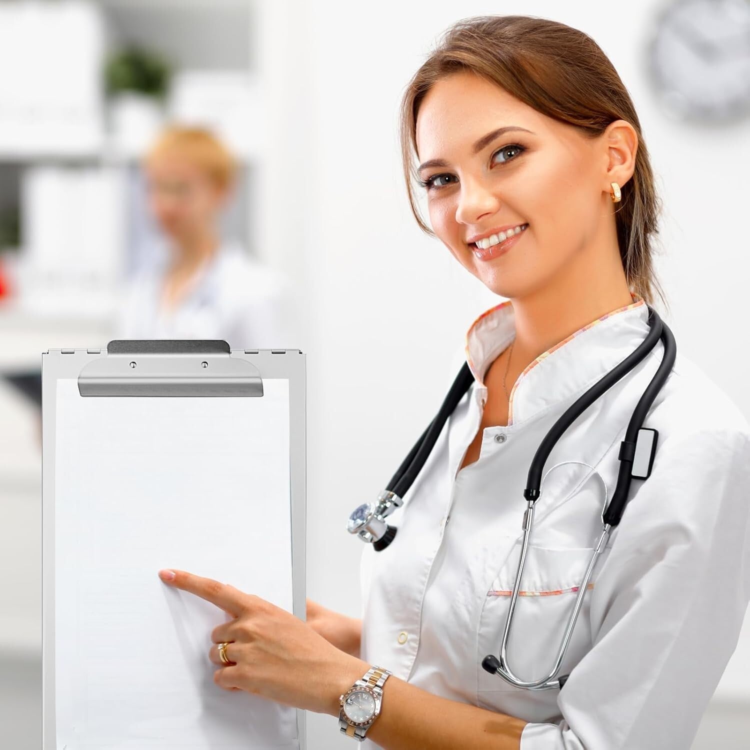 Style Meets Function: 2-Pack Portable Aluminum Clipboards with Storage, 8.5x11