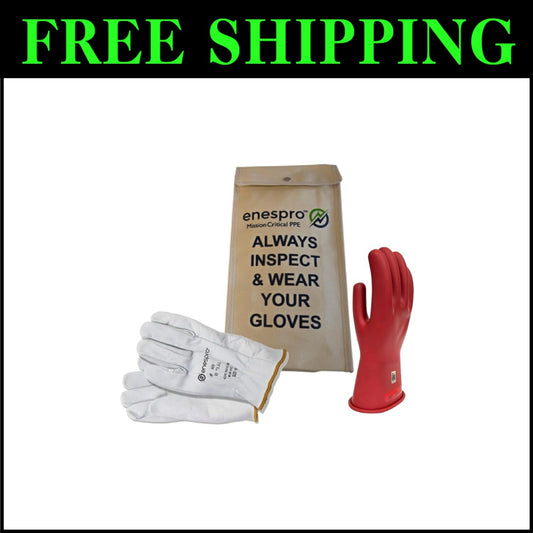 Premium Class 0 Insulating Gloves with Leather Protectors - Arc Flash Rated