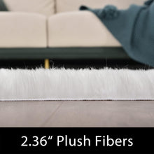 Load image into Gallery viewer, 5x7 High Pile Fluffy Faux Fur Rug - Durable Stain Resistant for Cozy Spaces
