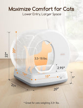 Load image into Gallery viewer, Extra Large Automatic Cat Litter Box with Odor Control &amp; Whisper-Quiet Function