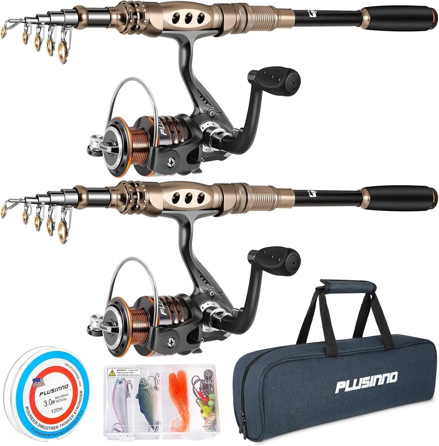 Telescopic Fishing Rod and Reel Set - 8.86ft Carbon Fiber for Sea & Freshwater