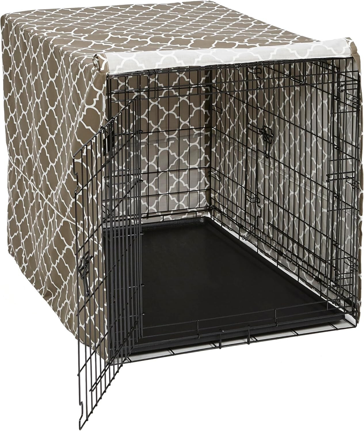 Versatile 42-Inch Dog Crate Cover with Flaps – Perfect for Anxious Dogs