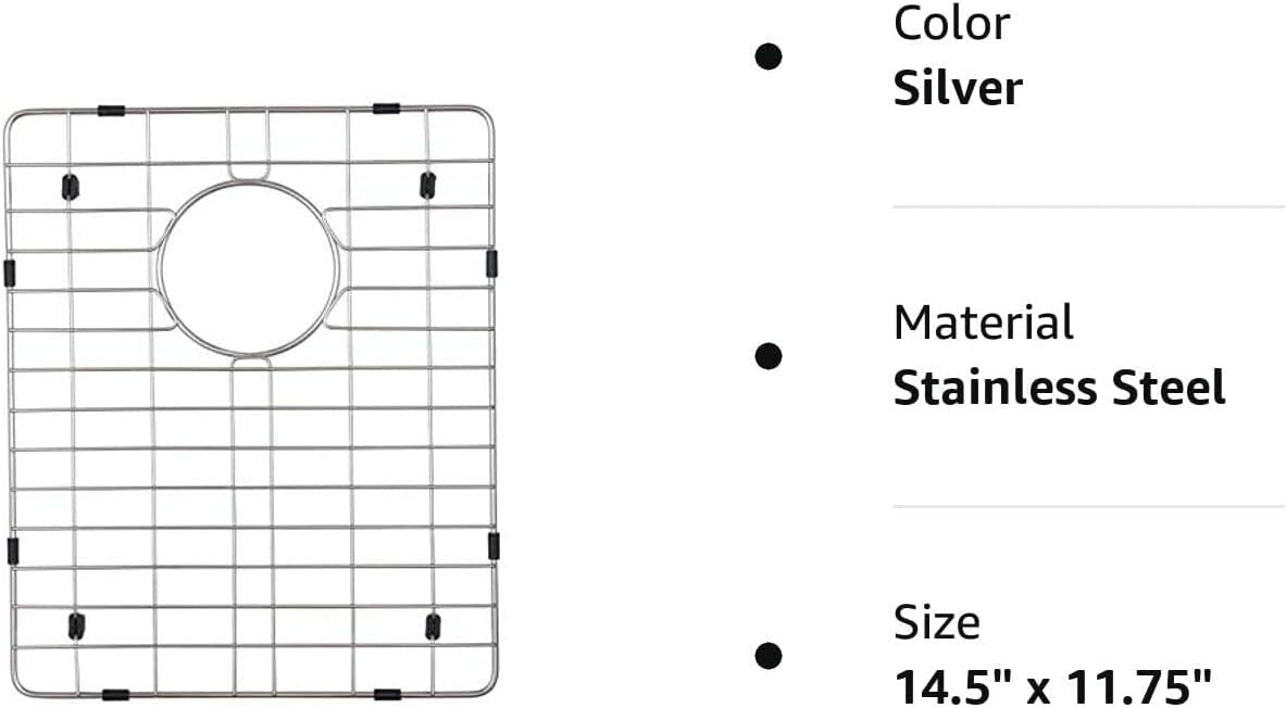 Durable Stainless Steel Sink Protector - 14.5" x 11.75" for Home and Office