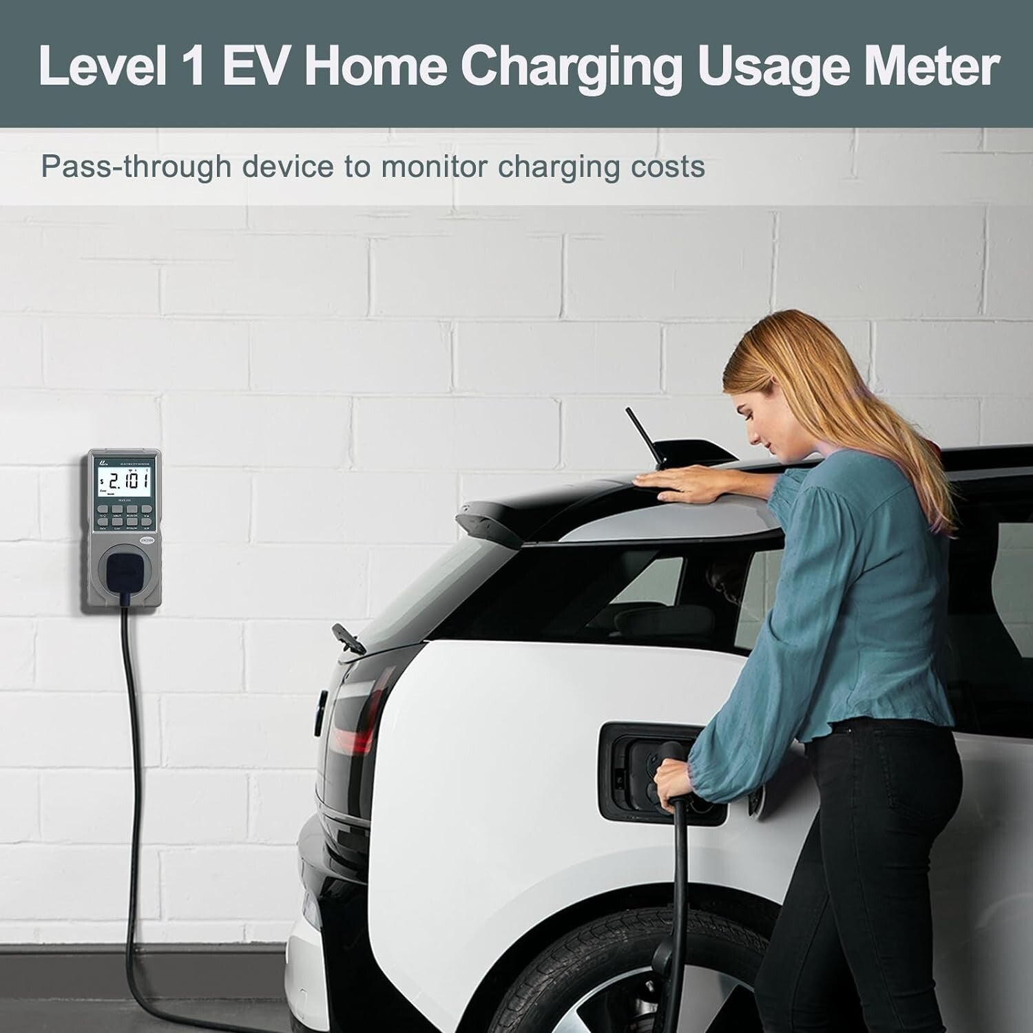 High-Power EV Charger Monitor with Wi-Fi Control & Advanced Accuracy - 60-240V