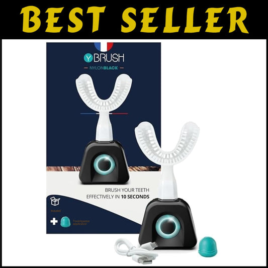 Innovative Y-Shaped Electric Toothbrush with 3 Months Battery Life - Black Adult