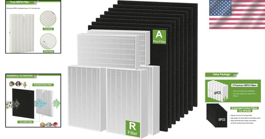 MERV 17 HEPA Filter Replacement Pack - Perfect for Honeywell HPA300 Purifiers