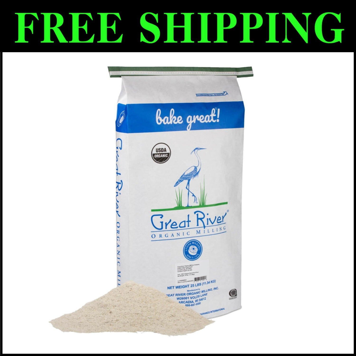 Bulk Organic Buckwheat Flour (25 lbs) - Versatile for Bread, Scones, and More