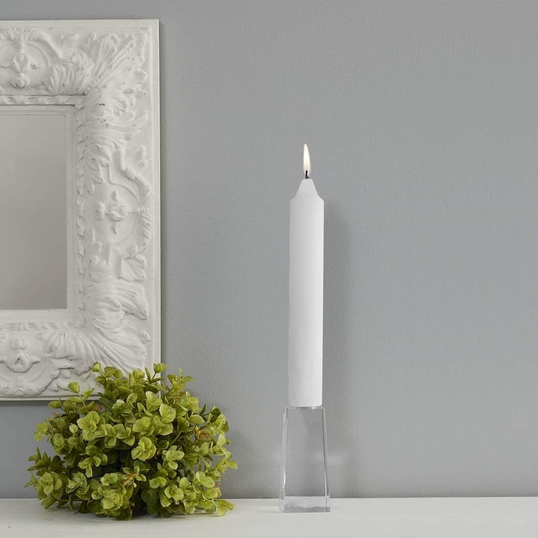 Elegant Unscented Timberline 9-Inch Dinner Candles - 4-Count, Dripless & Clean