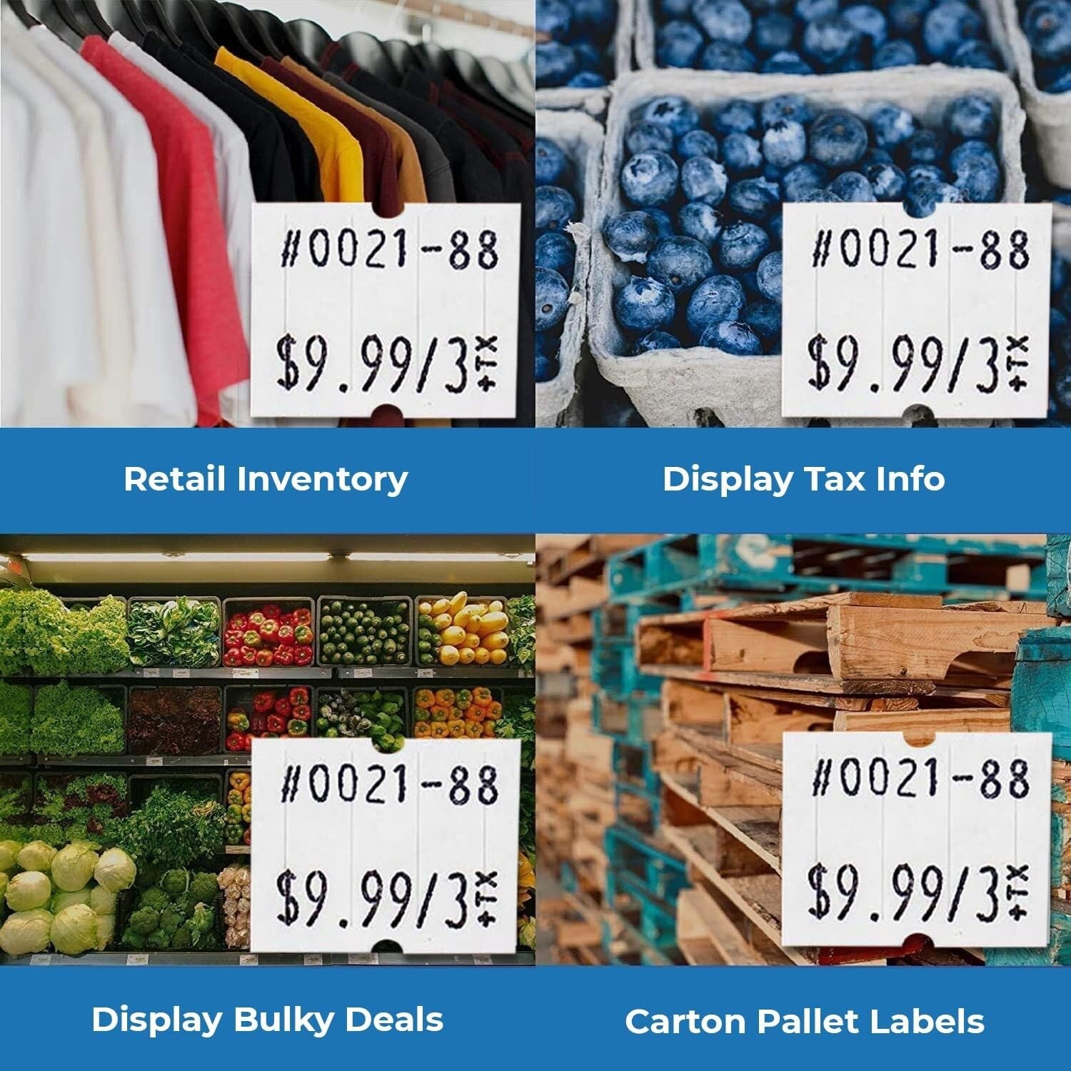 Durable 2 Line Price Labeling Kit - All-Inclusive with 10,500 Labels & Scraper