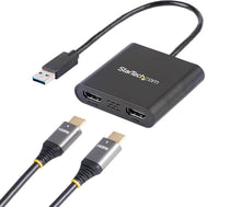Load image into Gallery viewer, Enhance Workstation Efficiency with USB to Dual HDMI Adapter, 4K Support