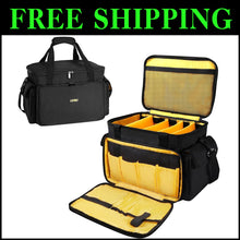 Load image into Gallery viewer, Padded DJ Equipment Bag with Trolley Strap &amp; Bright Interior for Easy Access