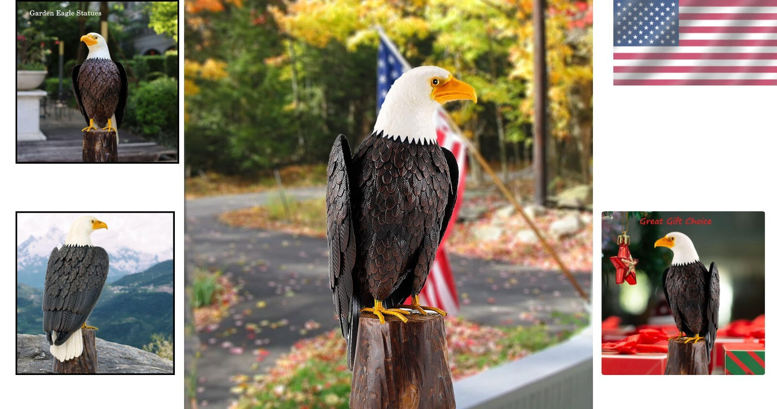 American Liberty Handcrafted Eagle Sculpture - Ideal Gift for Any Occasion