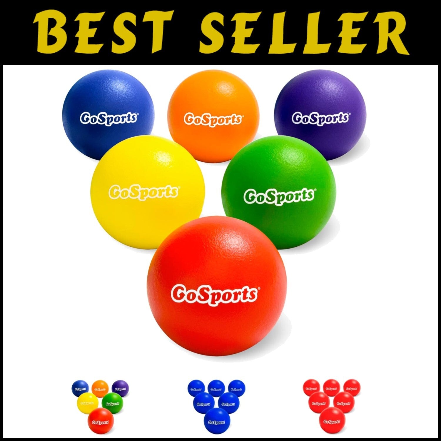 Kids 6-Pack No-Sting Foam Dodgeballs with Carry Bag - Fun Indoor/Outdoor Play