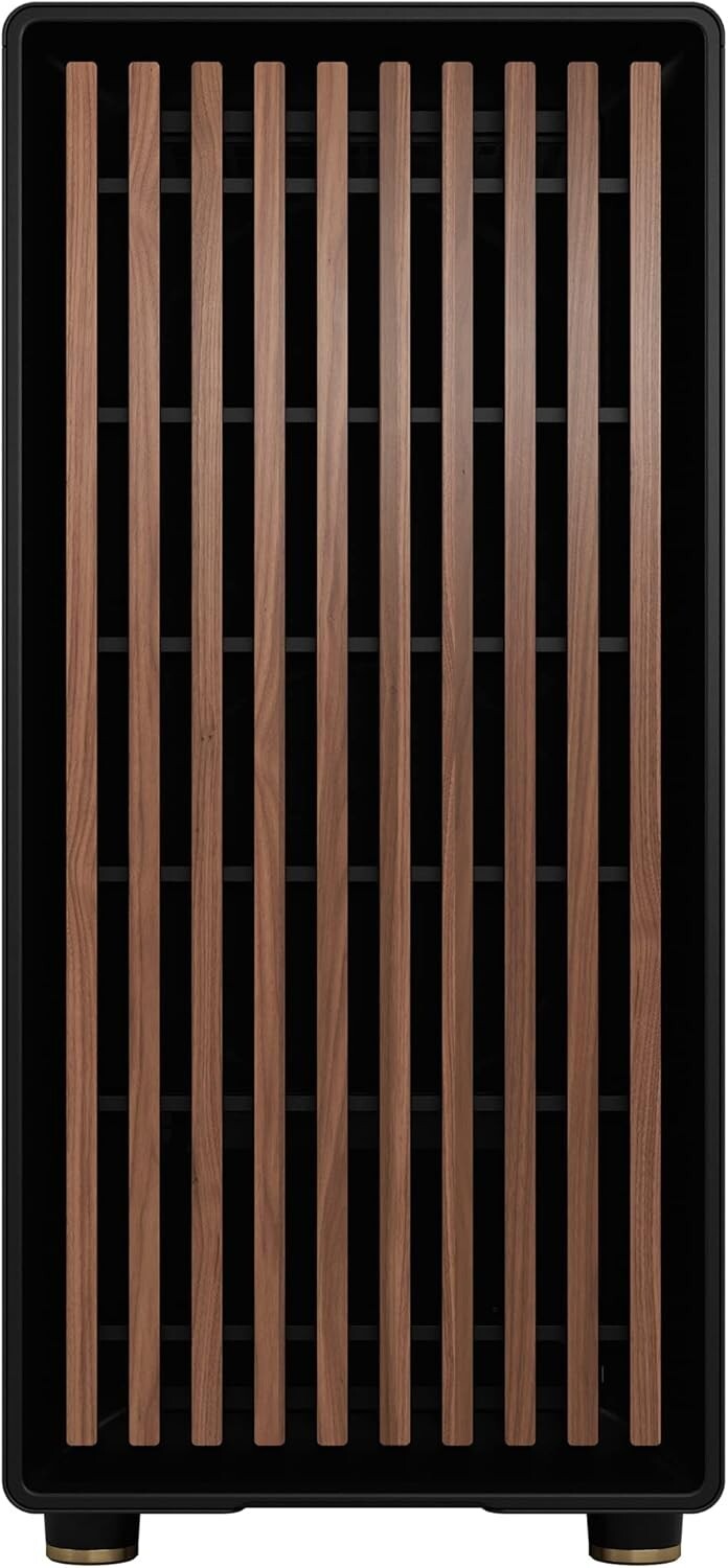 Luxurious Walnut Front Gaming PC Case with Mesh Ventilation & Customizable Space