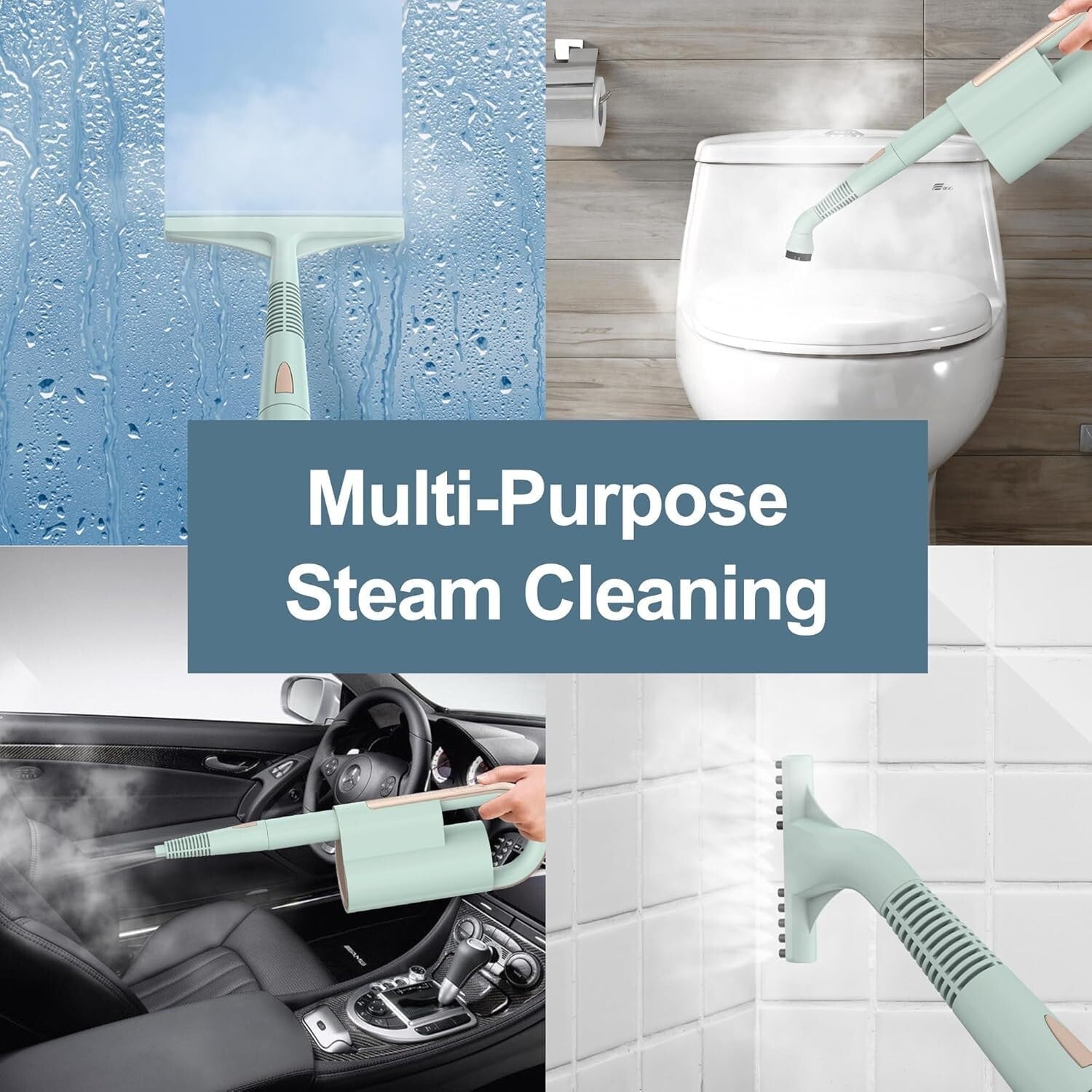 Versatile 2-in-1 Steam Mop and Handheld Cleaner with 3 Adjustable Steam Levels