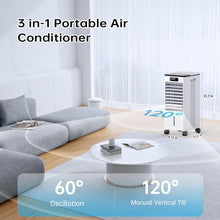 Load image into Gallery viewer, 3-in-1 Portable Swamp Cooler with Remote - 4 Modes &amp; 2-Gal Water Tank