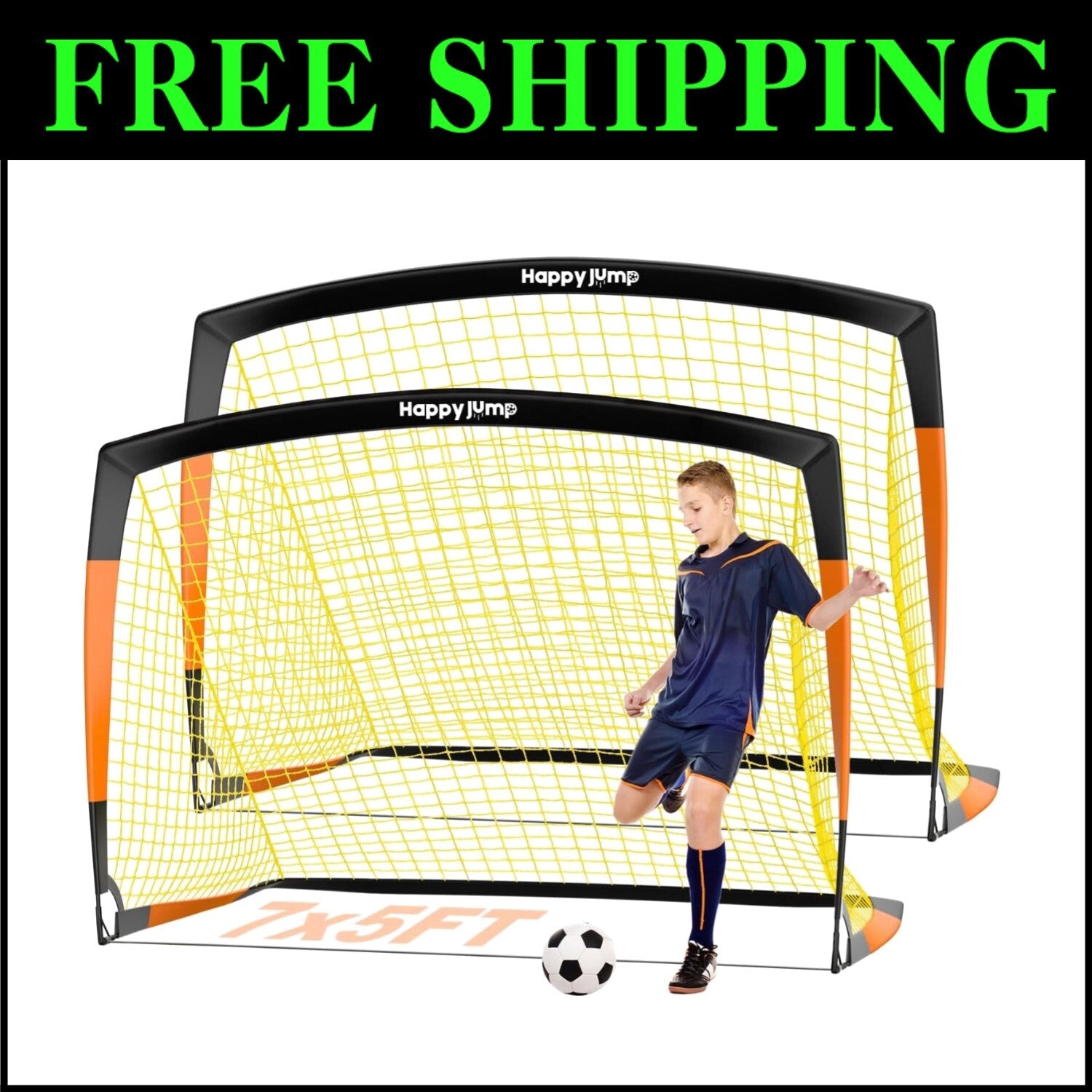 7'x5' Soccer Goal with Weather-Resistant Design for Kids - Ideal Backyard Gift