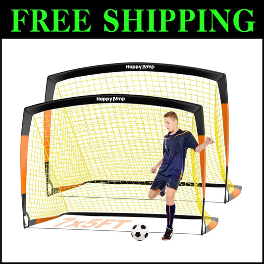 7'x5' Soccer Goal with Weather-Resistant Design for Kids - Ideal Backyard Gift