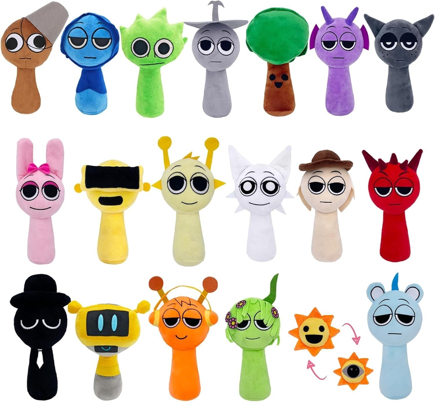 Compact Sprunki Plush Toy, 10-Inch Cuddle Buddy for Kids - Easy Care