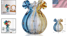 Load image into Gallery viewer, Hand-Blown Art Deco Glass Vase - Unique Irregular Design for Floral Displays