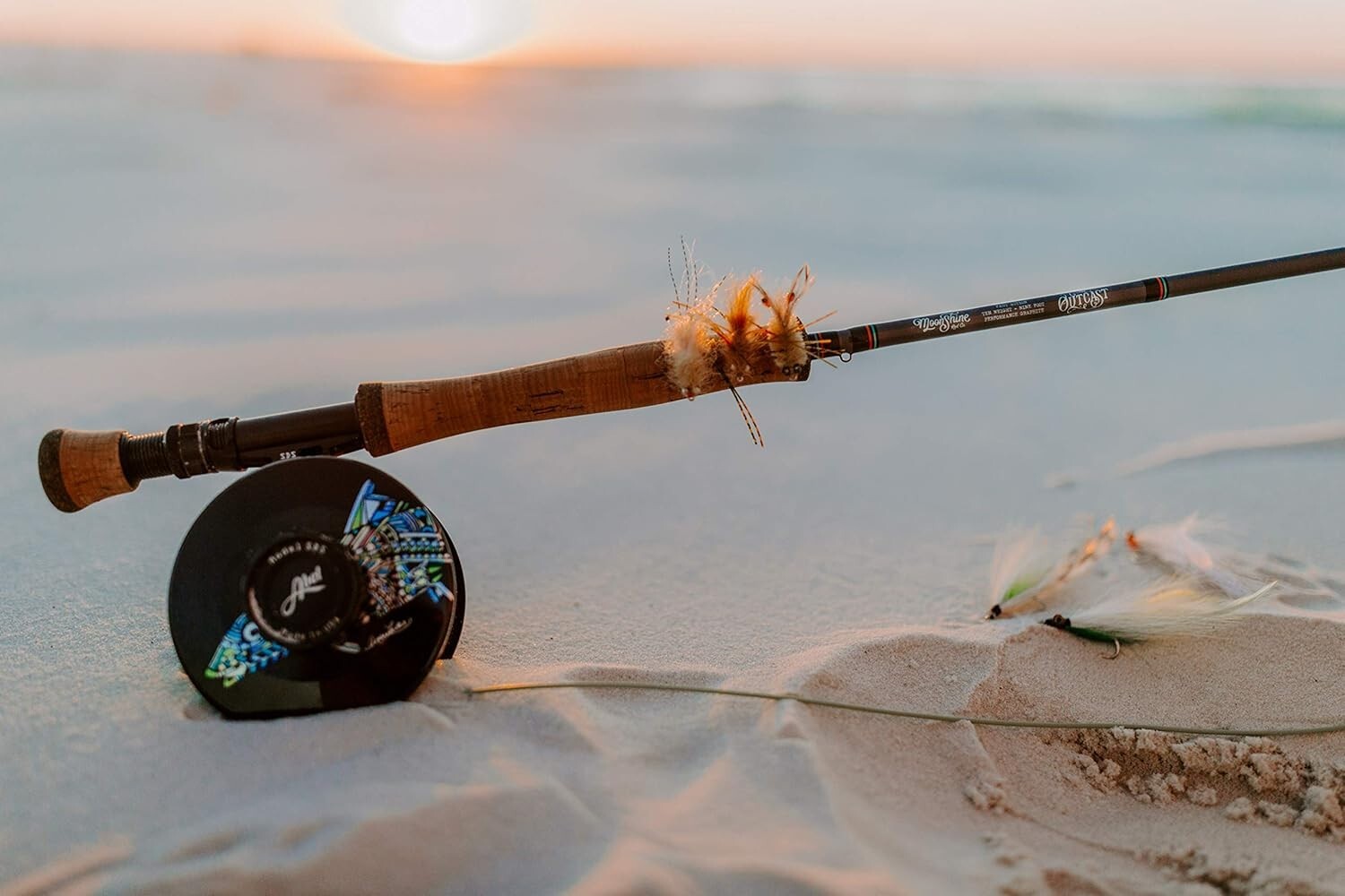 Fast Action Fly Fishing Rod, 9ft, with Extra Tip & Cordura Tube by Moonshine