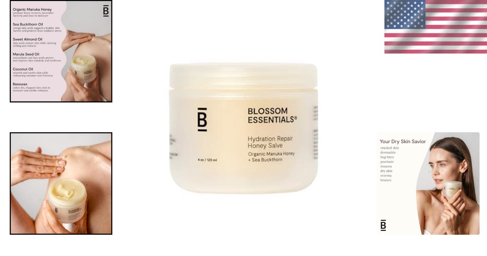 Cooling Body Butter with Manuka Honey for Sensitive Skin - 4 oz Hydrating Salve