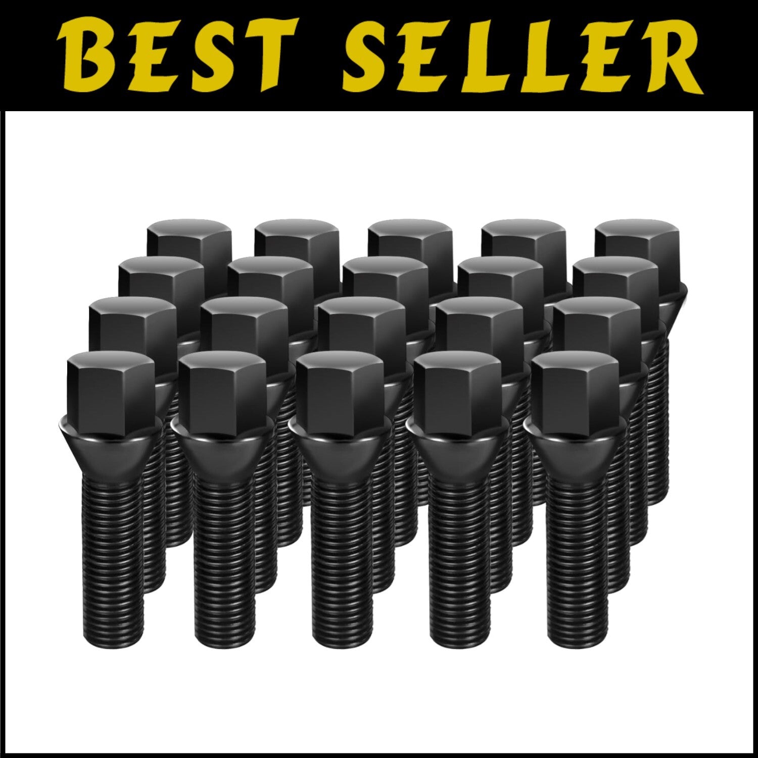 Premium M12x1.5 Wheel Bolts Set for BMW - 45mm Shank, Anti-Rust Finish