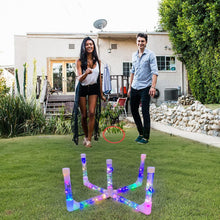 Load image into Gallery viewer, Family-Friendly LED Ring Toss Game - Easy Setup with 10 Piece Set for Play