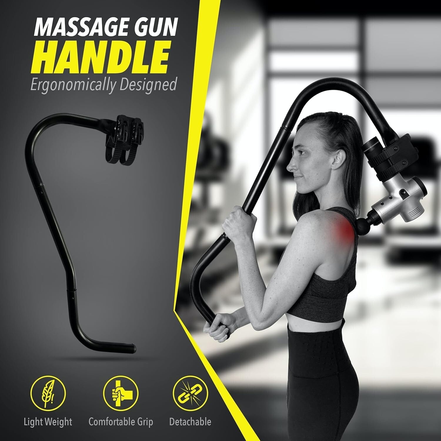 BackBadger: The Ultimate Ergonomic Holder for Massage Guns - Hassle-Free Relief