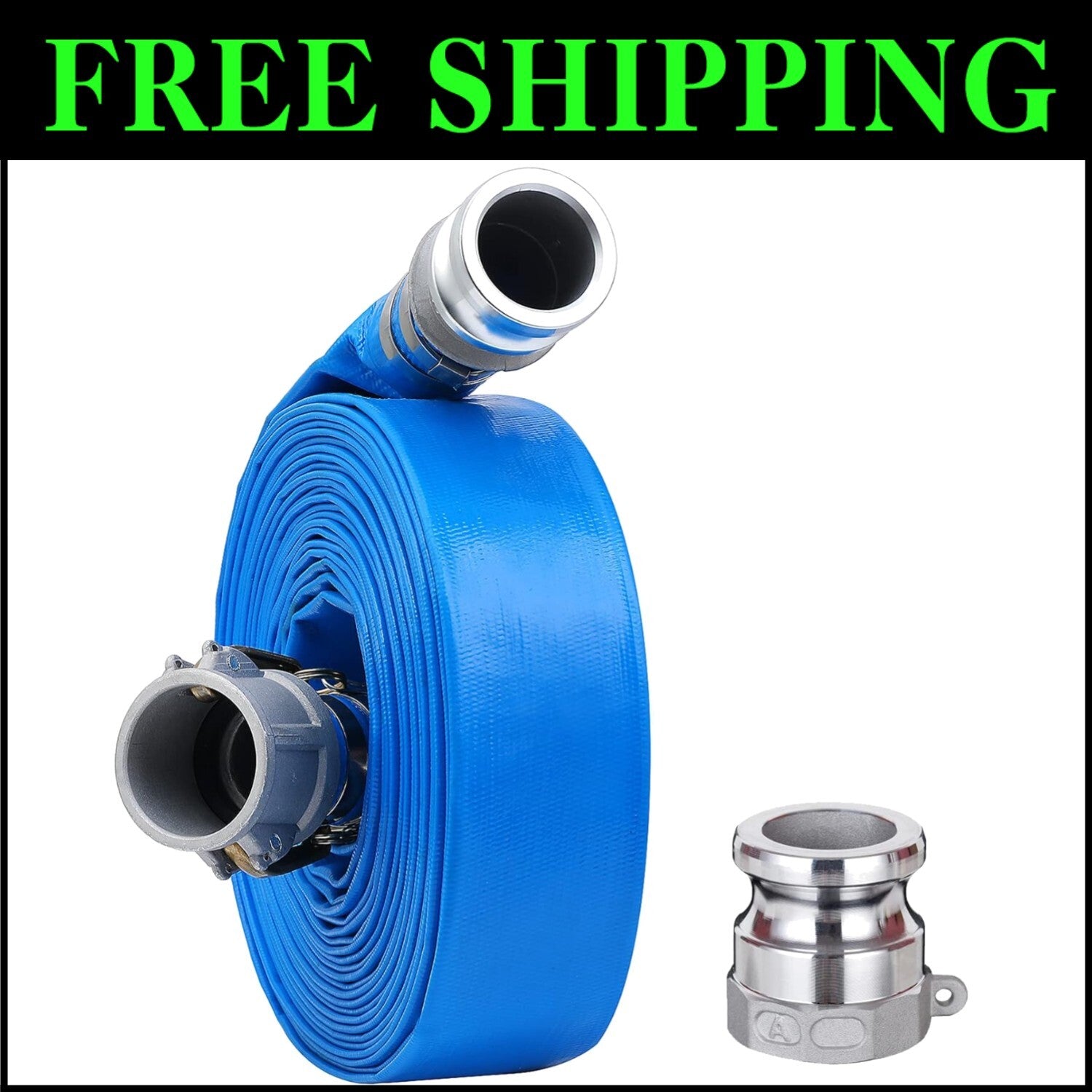 Versatile 100ft 2-Inch PVC Discharge Hose with Cam Lock & Leak-Free Performance