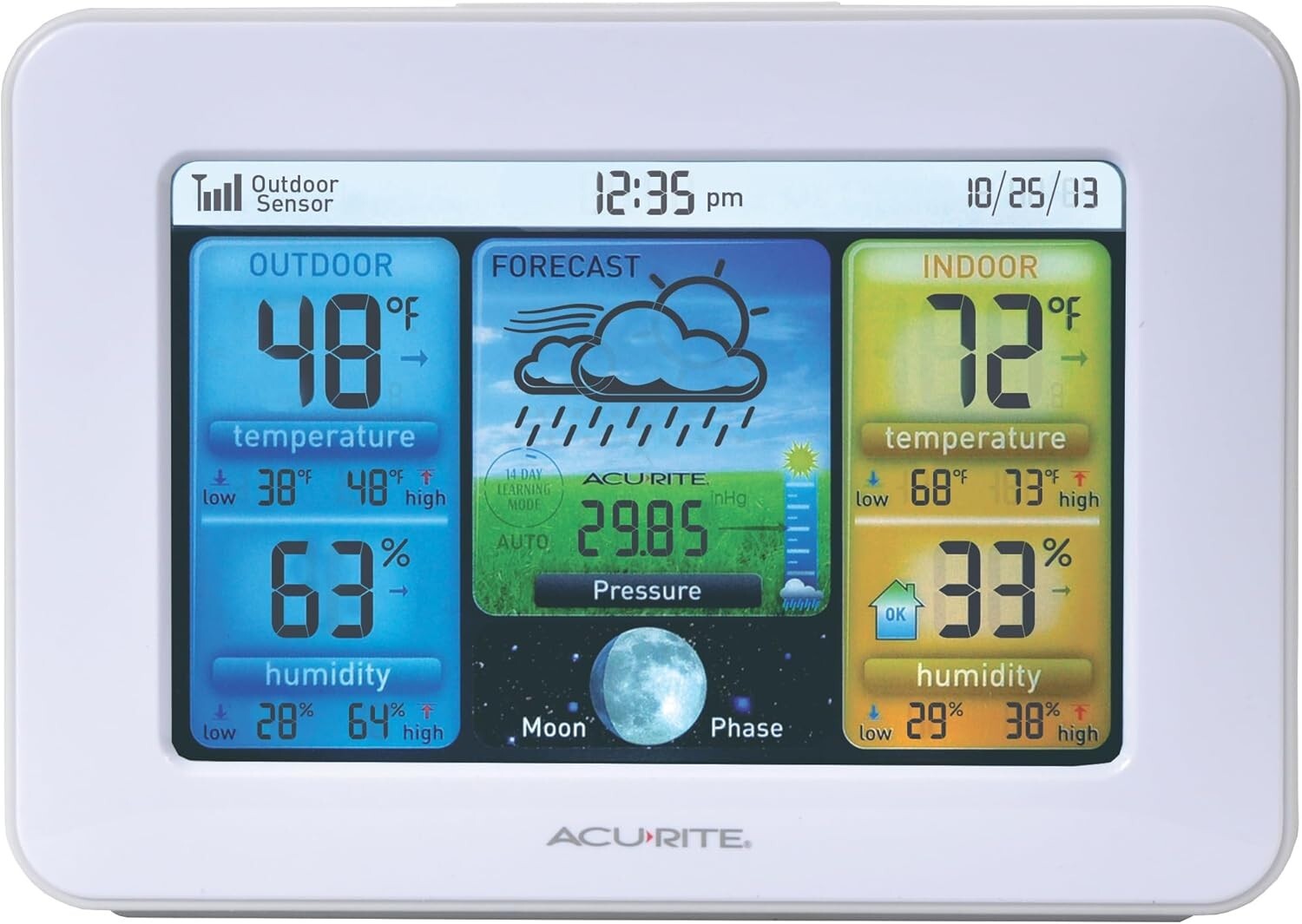 Stylish Weather Station with Humidity Level Indicator - Ideal for Home or Office