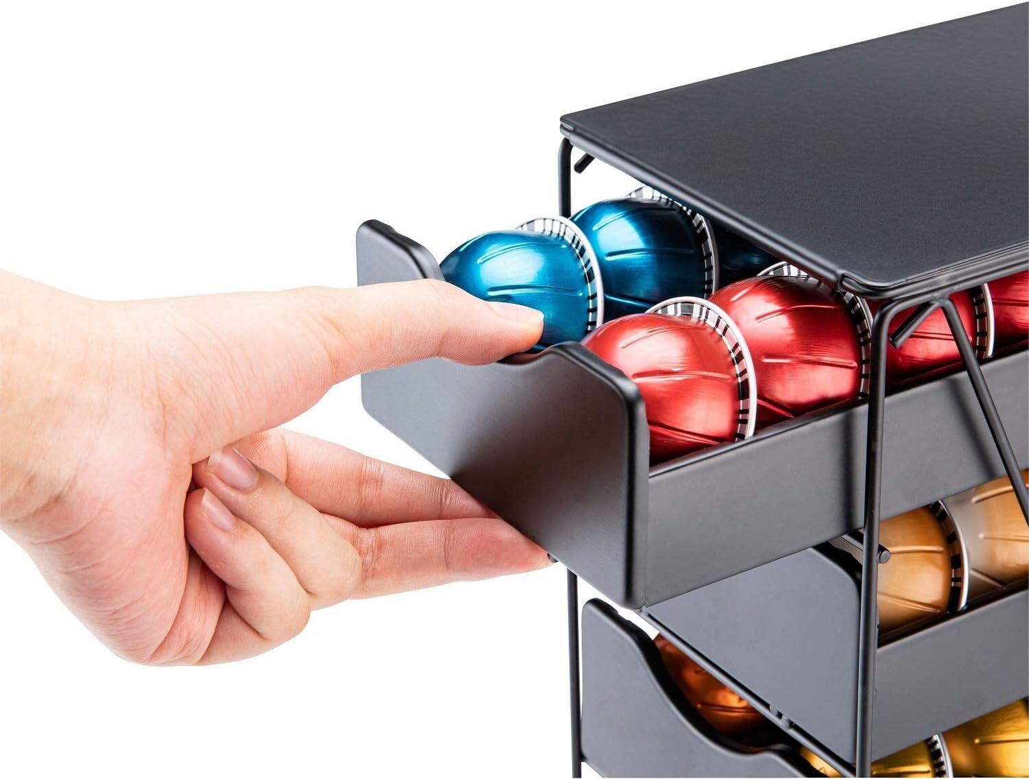 Elegant 4-Tier Nespresso Pod Holder - Organizes Up to 80 Vertuo Coffee Pods
