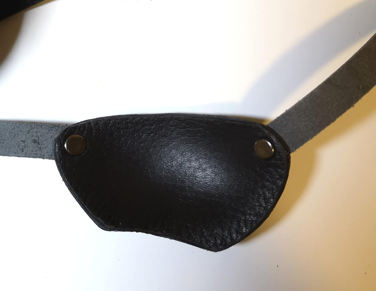 Handmade Real Leather Eye Patch for the Left Eye - Adjustable Comfort Solution