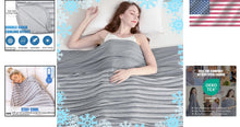 Load image into Gallery viewer, Lightweight 90"x90" Cooling Blanket for Night Sweats - Ideal for Summer Comfort