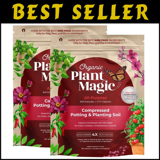 Easy Mix Organic Compressed Soil - Expands to 3 Gallons, Perfect for All Plants