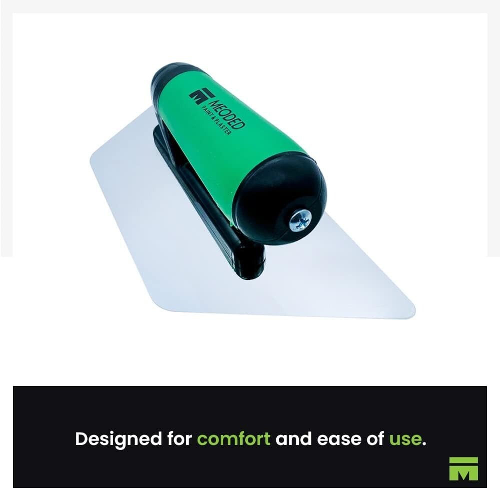 Stainless Steel Venetian Plaster Tool - Trapezoid Trowel for Pro Finish 9.4x4.7